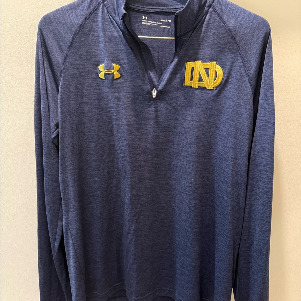 Notre Dame Under Armour Navy HeatGear Pullover